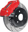 1967-69 F-Body; 68-74 X-Body 14" Rear Big Brake Set with Red Calipers and Drilled and Slotted Rotors