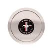 GT Performance; GT9 Small Horn Button; Polished; Mustang Tri-Bar Logo Colored