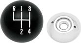 1963-71 GM; Various Models; Hurst 4-Speed Shift Knob; 3/8" Thread; Black With Chrome Base