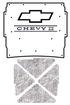 1966-67 Chevy II / Nova AcoustiHOOD Under Hood Insulator & Cover Kit - Bow Tie w/Chevy II Logo