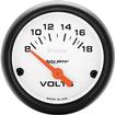 Auto Meter Phantom Series 2-1/16" Short Sweep 8-18 Volt Electric Voltmeter Gauge
