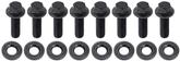 Chevrolet Small Block with Cast Aluminum Covers Black Oxide Hex Head 8 Piece Valve Cover Bolt Set