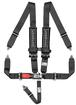 Corbeau 5-Point Bolt-In Harness Latch & Link Seat Belts; 2-Inch; Black