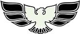 1970-72 Firebird / Trans AM White Front Bumper Bird Decal