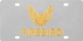 Stainless License Plate Firebird/Firebird Early Design Gold/Mirror