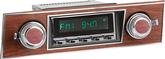 1967 Firebird Long Beach Radio - Chrome Radio, Buttons & Knobs w/Horiz Walnut Grain Face Plate