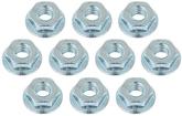 Serrated Self locking Hex Nut, 1/4-20 Thread Size, 10 Piece Set