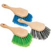 3 Piece Professional 8" Short Handle Body Wash Brush Set