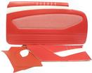 Side Panel Kit With Rails; 1960; Chevrolet; Impala; 2 Door; Hardtop; Front, Rear; 4 piece; Vinyl; Red & White, Red & White Houndstooth Insert