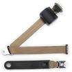 RetroBelt; 3-Point OE-Style Retractable Seat Belt; Bucket Seat; Chrome Push-Button Buckles; Tan