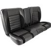 TMI Products; Pro-Series Deluxe Sport-R 55" Bench Seat; Charcoal Black/Black/Black/White