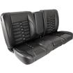 TMI Products; Pro-Series Deluxe Sport-X 55" Bench Seat, Premium Vinyl, Stainless Grommets; Charcoal Black/White