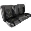 TMI Products; Pro-Series Deluxe Sport-XR 55" Bench Seat, Premium Vinyl, Brass Grommets; Charcoal Black/White