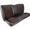 TMI Products; Pro-Series Deluxe Sport-DD 55" Bench Seat; Charcoal Black/Red