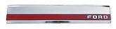 1987-91 Ford F-150/F-250/F-350 Truck; Tailgate Finish Panel Molding; Brushed Aluminum Finish, Red Reflector, And Chrome "FORD"